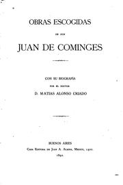 Cover of: Obras escogidas de Don Juan de Cominges