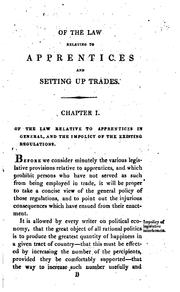 Cover of: A practical treatise on the law relative to apprentices and journeymen, and exercising trades