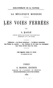Cover of: Les voies ferrées by Louis Lucien Baclé