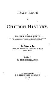 Cover of: Text-book of church history by J. H. Kurtz