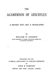 Cover of: Aeschylus' Agamemnon by Aeschylus