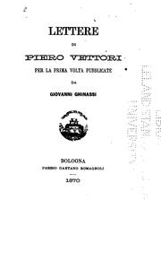 Cover of: Lettere di Piero Vettori by Pietro Vettori