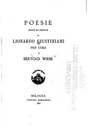 Cover of: Poesie, edite ed inedite di Giustiniani