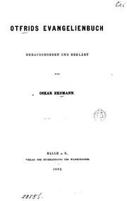 Cover of: Evangelienbuch by Otfrid von Weissenburg