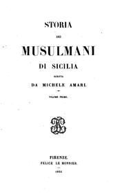 Cover of: Storia dei Musulmani di Sicilia