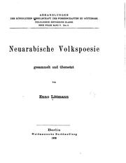 Cover of: Neuarabische volkspoesie by Enno Littmann, Enno Littmann