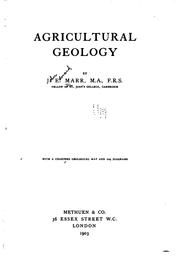 Cover of: Agricultural geology