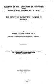 Cover of: The decline of landowning farmers in England