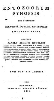 Cover of: Entozoorum synopsis cui accedunt mantissa duplex et indices locupletissimi