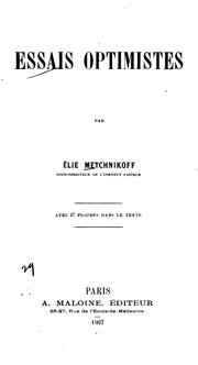 Cover of: Essais optimistes by Elie Metchnikoff