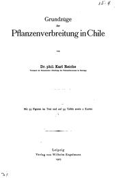 Cover of: Grundzüge der Pflanzenverbreitung in Chile