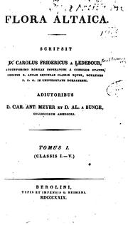 Cover of: Flora altaica: scripsit D. Carolus Fridericus a Ledebour ...