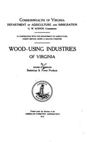 Cover of: Wood-using industries of Virginia.