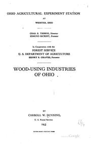 Cover of: Wood-using industries of Ohio. by Carroll W. Dunning