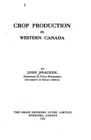 Cover of: Crop production in western Canada