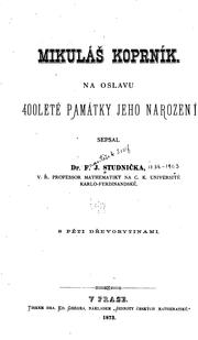 Cover of: Mikuláš Koprník na oslavu 400leté památky jeho narození