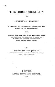 Cover of: The rhododendron and "American plants" by Edward Sprague Rand
