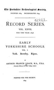 Cover of: Early Yorkshire schools