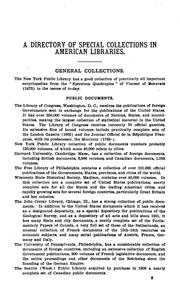 Cover of: Special collections in libraries in the United States