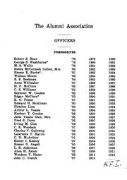 Cover of: General register of the officers and alumni, 1873-1913