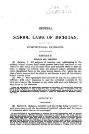 Cover of: General school laws by Michigan.