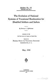 Cover of: The evolution of national systems of vocational reeducation for disabled soldiers and sailors