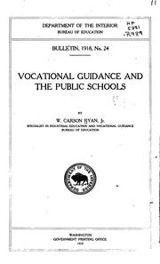 Cover of: Vocational guidance and the public schools