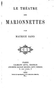 Cover of: Le théâtre des marionnettes