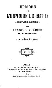 Cover of: Épisode de l'histoire de Russie by Prosper Mérimée