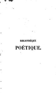 Cover of: Catalogue des livres composant la bibliothèque poétique de M. Viollet Le Duc