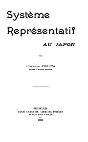 Cover of: Système représentif au Japon