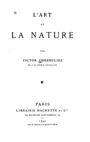 Cover of: L' art et la nature by Victor Cherbuliez