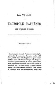 Cover of: La ville et l'acropole d'Athènes aux diverses époques by Emile Burnouf