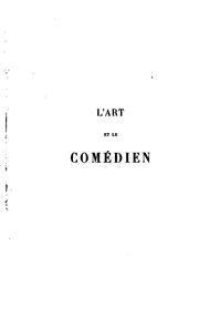 Cover of: L' Art et le comedien