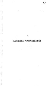 Cover of: Variétés canadiennes