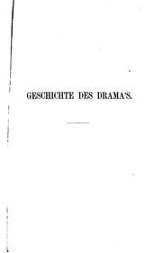 Cover of: Geschichte des Drama's