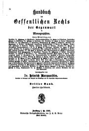 Cover of: Das staatsrecht von Mecklenburg-Schwerin, Mecklenburg-Strelitz, Oldenburg, Braunschweig, Anhalt, Waldeck, Schaumburg-Lippe, Lippe. by Otto Büsing