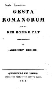 Cover of: Gesta Romanorum by herausgegeben von Adelbert Keller.