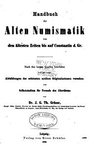 Cover of: Handbuch der alten Numismatik von den ältesten Zeiten bis auf Constantin d. Gr