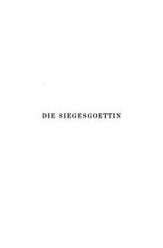 Cover of: Die Siegesgoettin by Franz Studniczka