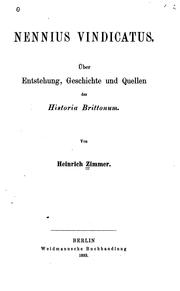 Nennius vindicatus by Zimmer, Heinrich