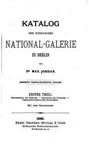 Cover of: Katalog der Königlichen national-galerie zu Berlin