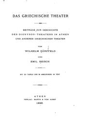 Cover of: Das griechische theater by Wilhelm Dörpfeld