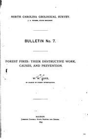 Cover of: Forest fires: their destructive work, causes and prevention