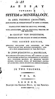 Cover of: An essay towards a system of mineralogy by Axel Fredrik Cronstedt