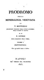 Cover of: Prodromo della mineralogia vesuviana