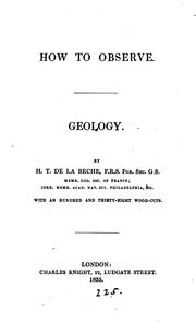 Cover of: How to observe: geology