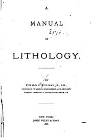 Cover of: manual of lithology | Williams, Edward Higginson