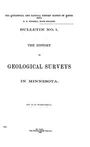 The history of geological surveys in Minnesota by N. H. Winchell