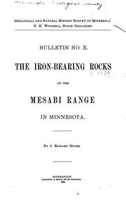 Cover of: The iron-bearing rocks of the Mesabi range in Minnesota